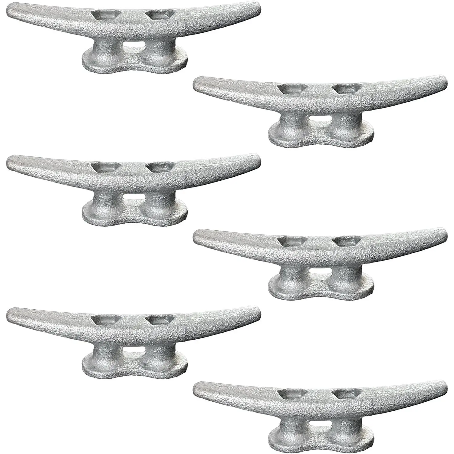 Cast Iron Dock Cleats 4 inch Small Boat Cleats Galvanized Marine Grade Rope Cleat for Mooring Pier Canoe Nautical Maritime Decor Tie Down