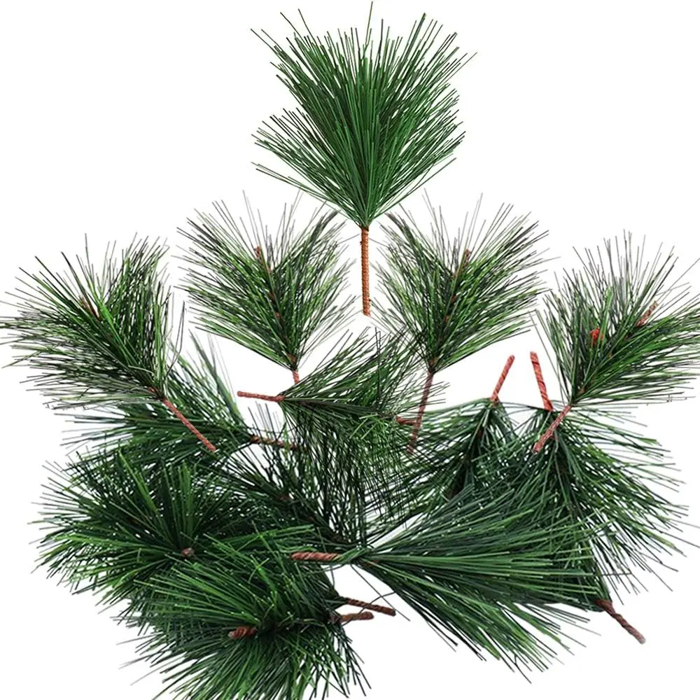 20 count Artificial Pine Branches Green Pine  Small Pine Twigs Stems Picks for Christmas Flower Arrangements Wreaths Holiday Decor