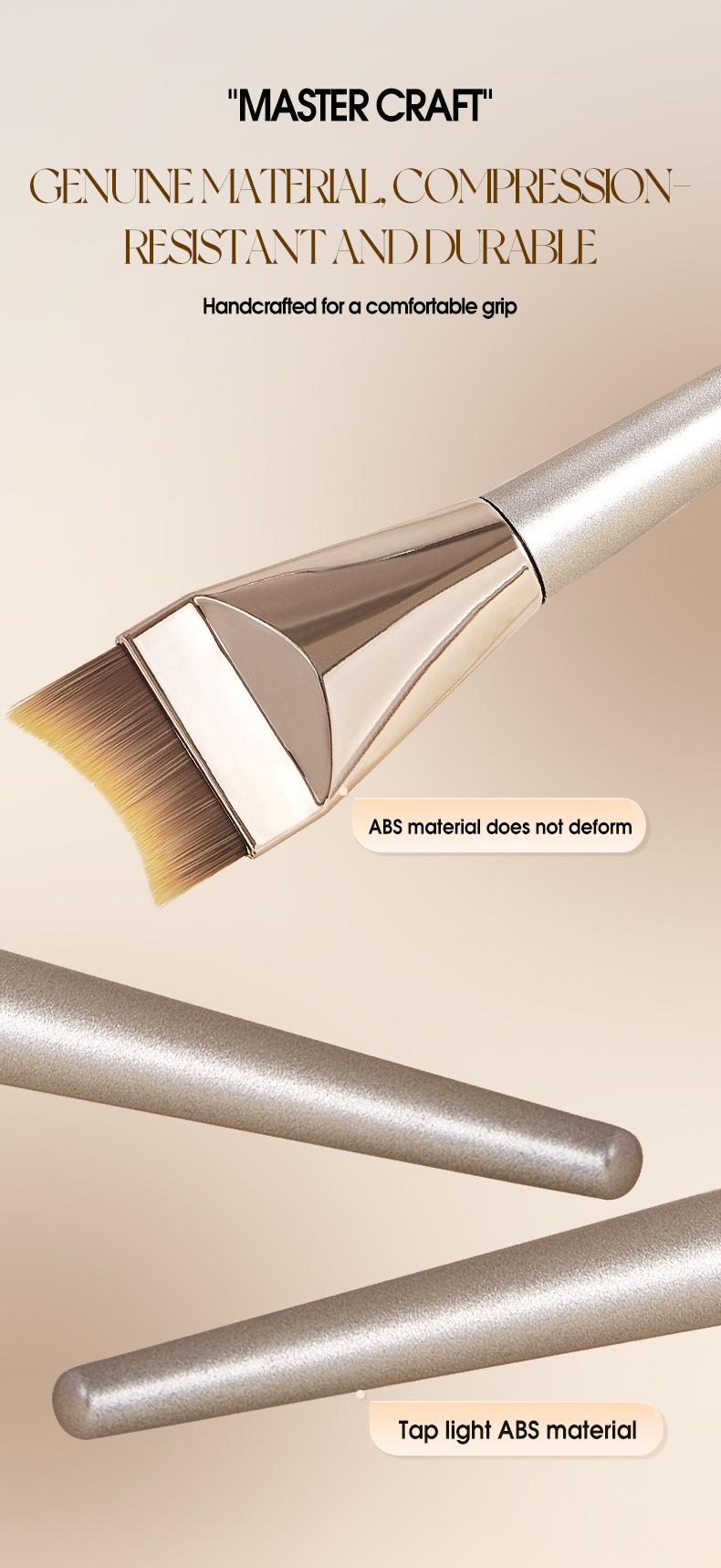 New popular seamless crescent foundation brush, non-absorbent foundation concealer brush, flat-head liquid foundation makeup brush