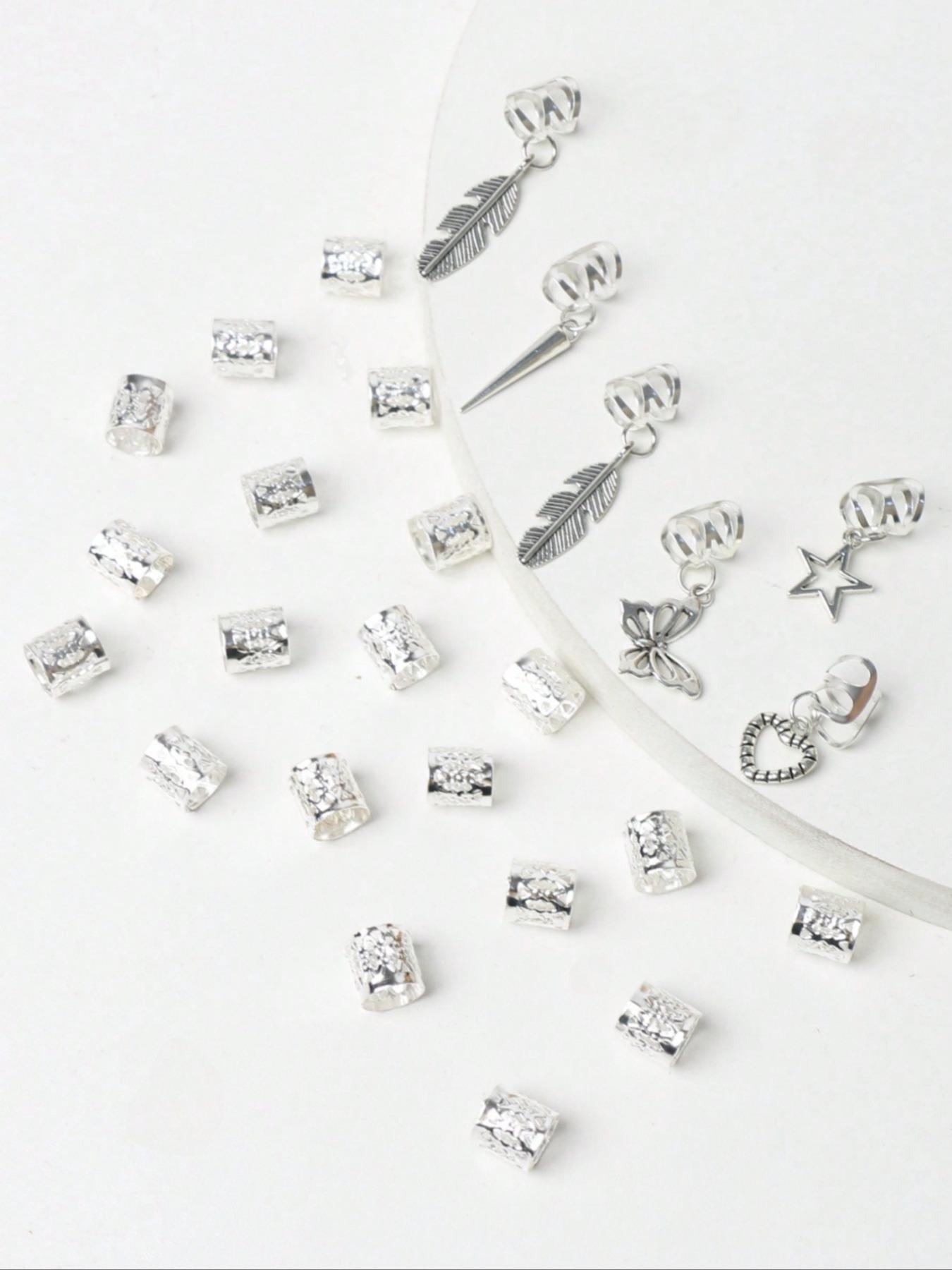 Summer 2024 Mixed Style Butterfly & Heart & Leaf Decor Hair Ring, 26 Counts Fashion Hair Accessories for Women & Girls, Simple Trendy Hairwear for Daily Used Braid Hairstyles