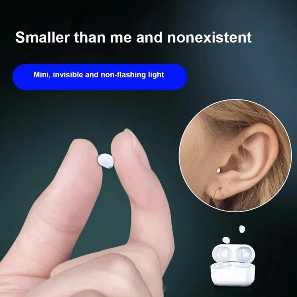 Invisible Earphone Mini Earbuds Wireless Earbuds Invisible Earphones Mini Headphones Bluetooth TWS Wireless Sleepwith Microphone HD Call Semi-In-Ear Earbuds Noise Reduction Audio Electronic Headset The Perfect Christmas Gift And New Year Gift
