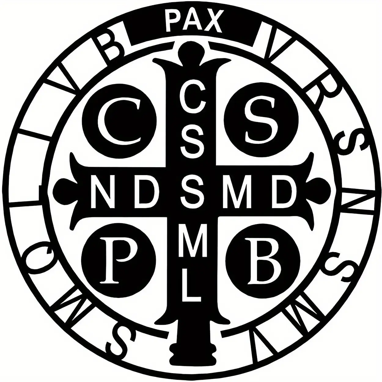 Vinyl St Benedict Medal Sticker, Catholic Religious Car Window and Laptop Decal, Durable Vinyl Material, Perfect for Faithful Followers, Car Window Decals
