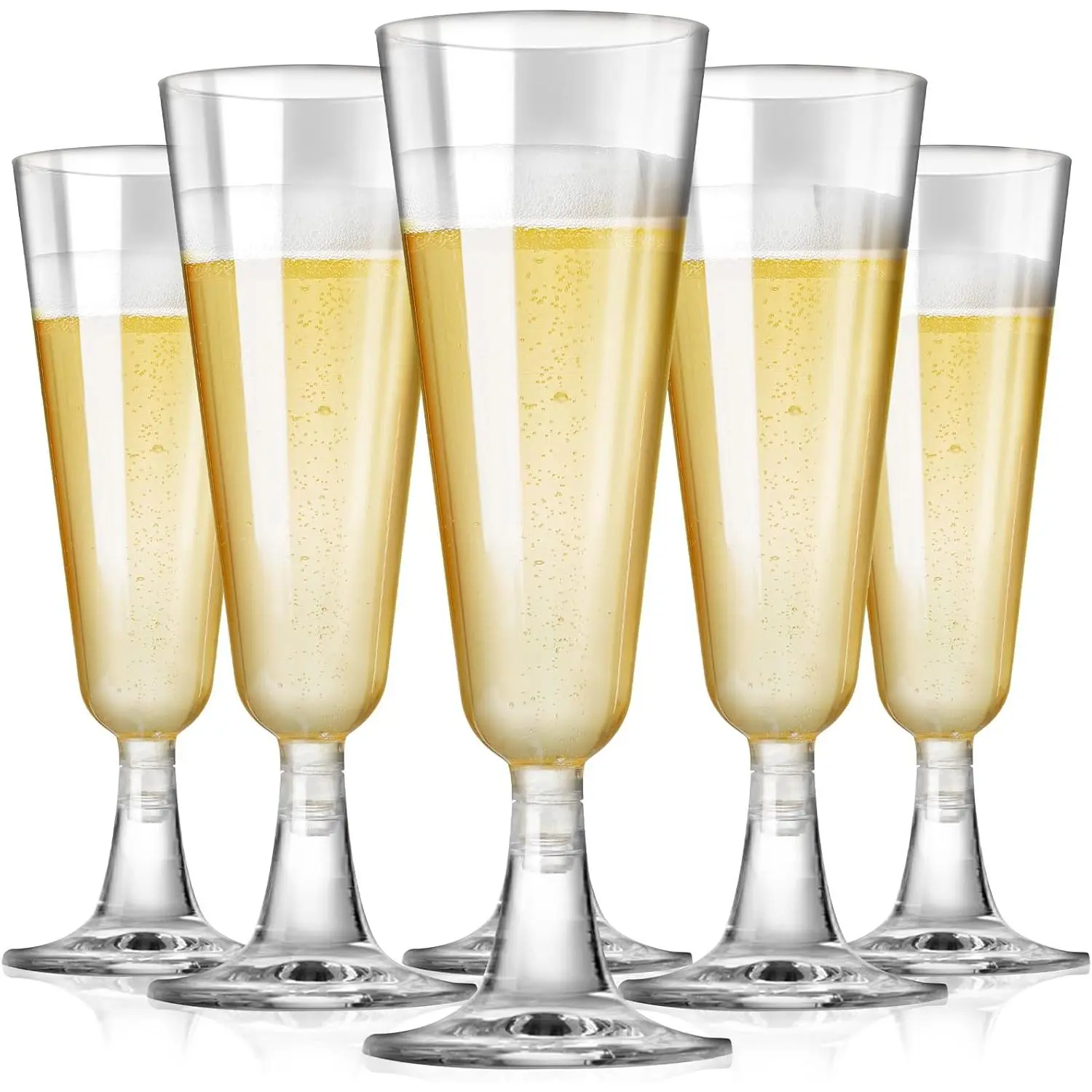 Plastic Champagne Flutes Disposable Champagne Glasses 20 Pack 5 Oz Clear Plastic Mimosa Glasses  Wedding Toasting Cups for Graduation Birthday Party Supplies 2026 Bar  Cups