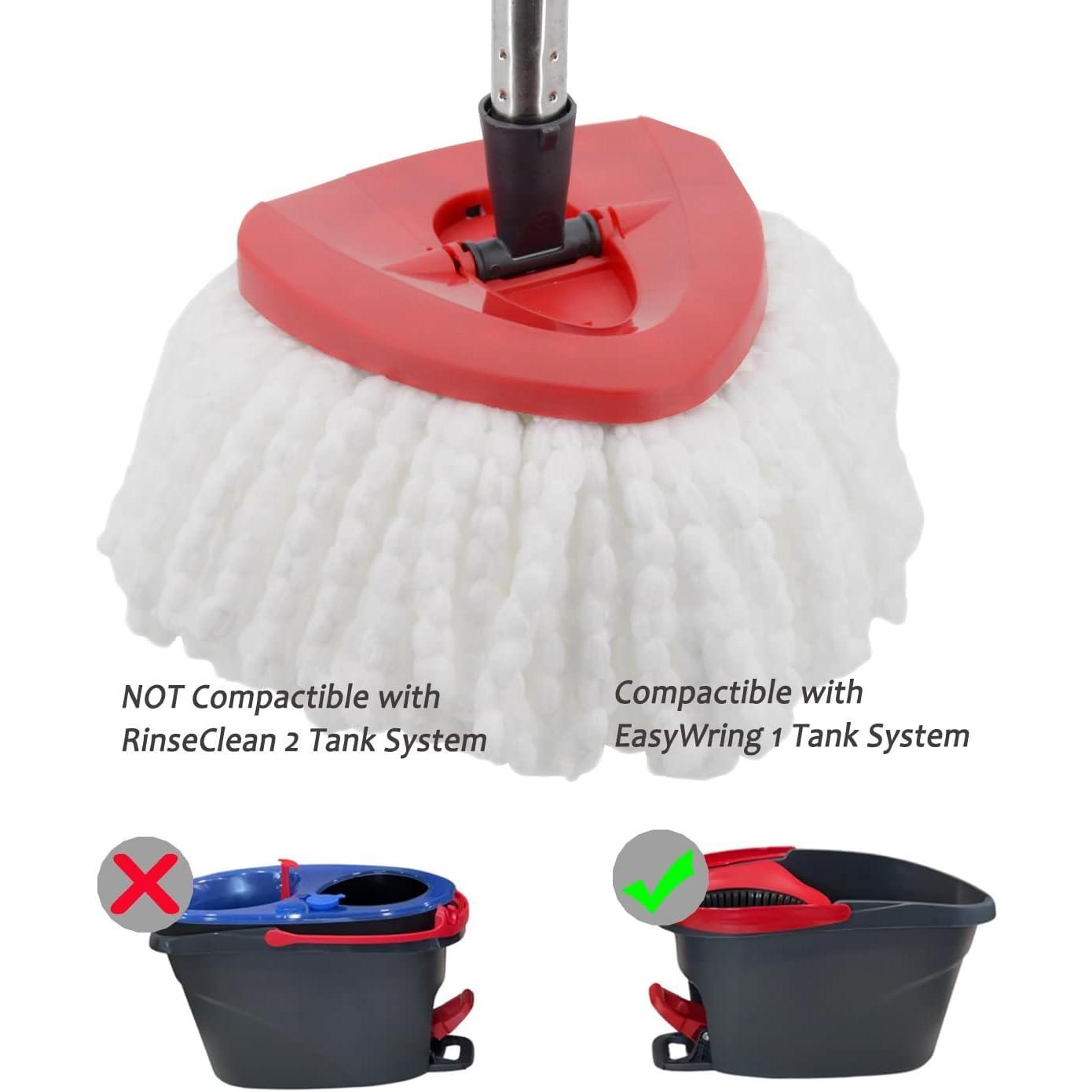 4 Pack Spin Mop Replacement Heads Mop Refills Microfiber Mop Replace Heads Safe for All Hard-surfaced Floors