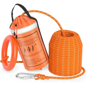 AnKun Water Rescue Throw Bag with 50/70/98FT Length of Rope in 3/10In Tensile Strength Rated to 2000lbs,  Rescue Rope for Kayaking, Boating, Fishing, Rafting, High Visibility Safety Equipment