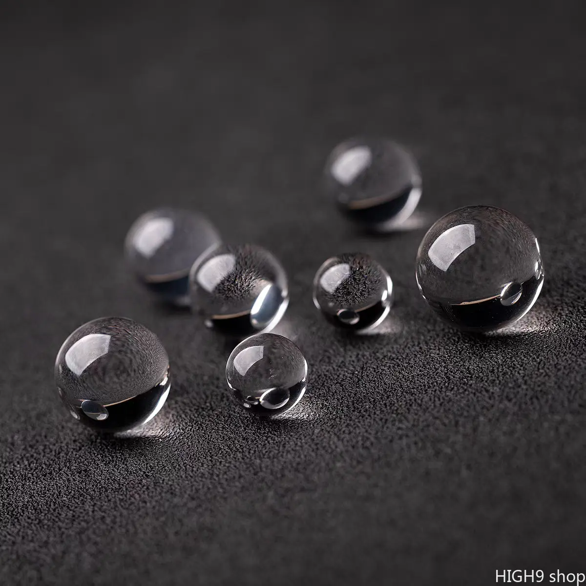 Clear Quartz Undrilled Round Beads, Synthetic Crystal Solid Spheres, Bulk Loose White Crystal Balls for DIY Jewelry Making & Craft Accessories