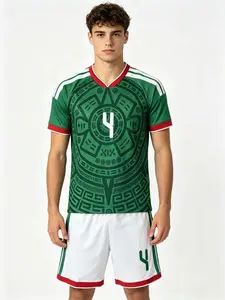 26/27 New Season Football Kit Set, Men's Women's European Championship Jersey, Casual Loose-Fit Short Sleeve Shirt and Pants, All Seasons Sports Gear
