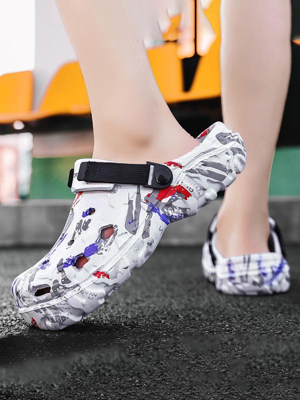 Men's Hole Shoes, Outdoor & Indoor Footwear, Suitable for Home Office Summer Wear Sandals Slippers Beach