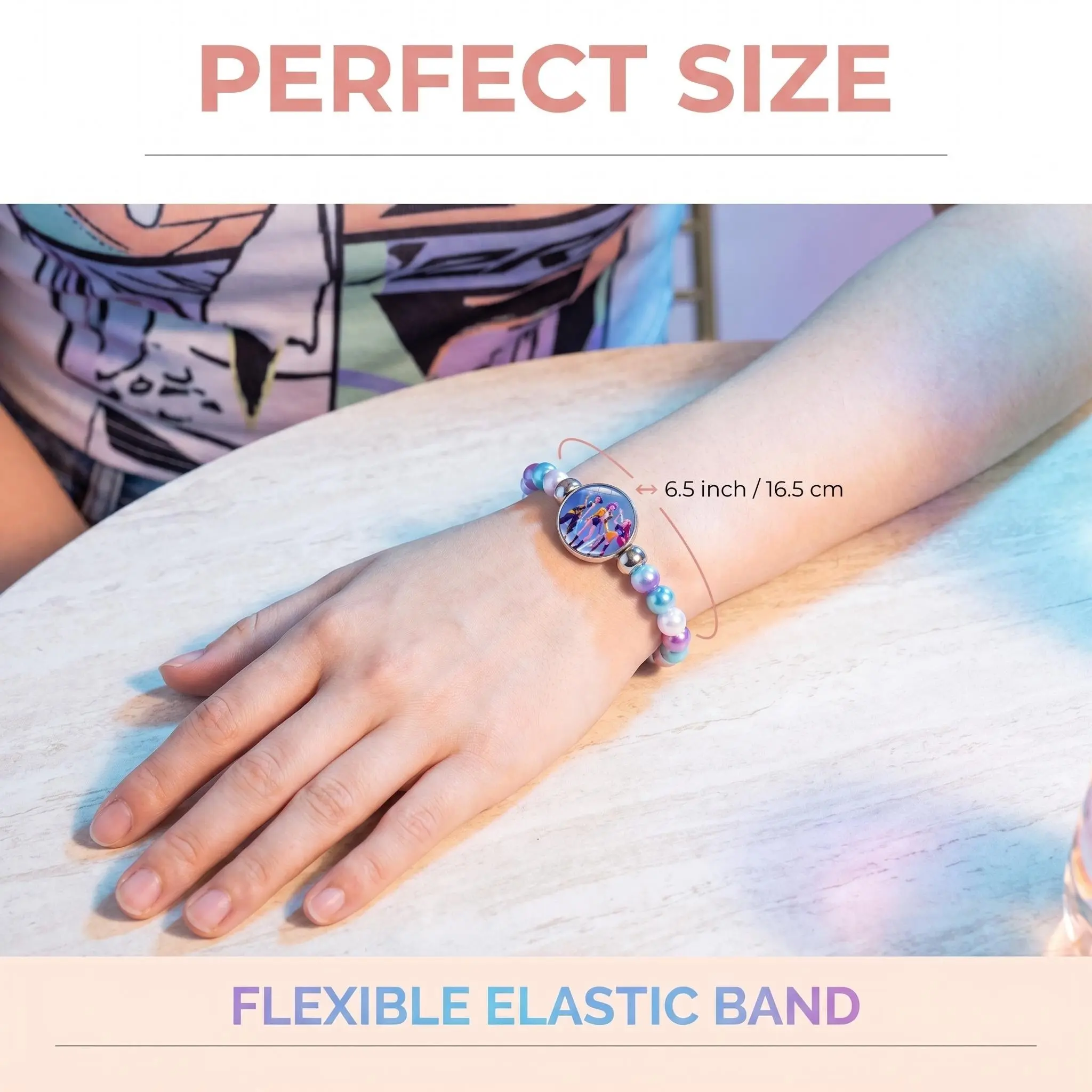 Gradient Dreamy Sparkle Bead Bracelet, Anime Witch Idol Friendship Jewelry Gift, Sweet Cool Best Friend Pendant Chain, Exquisite Trendy Bracelet Gradient Dreamy Sparkle Bead Bracelet, Anime Witch Idol Friendship Jewelry Gift, Sweet Cool Best Friend Pendant Chain, Exquisite Trendy Bracelet