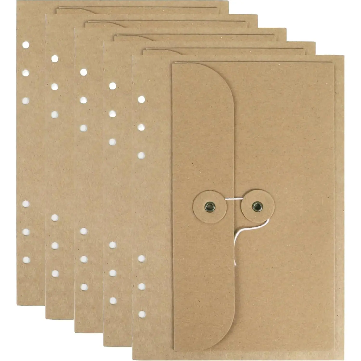 A5 Paper Binder Pocket Dividers, 5 Sheets Dividers with 6 Holes & Envelope Pockets, Planner Inserts for Binders, Planners, Travel Journals (5,  - Envelopes)
