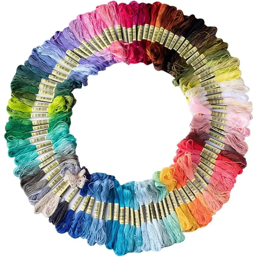 Friendship Bracelet String 50 Skeins Rainbow Color Embroidery Floss Cross Stitch Embroidery Thread Cotton Floss Bracelet Yarn Craft Floss