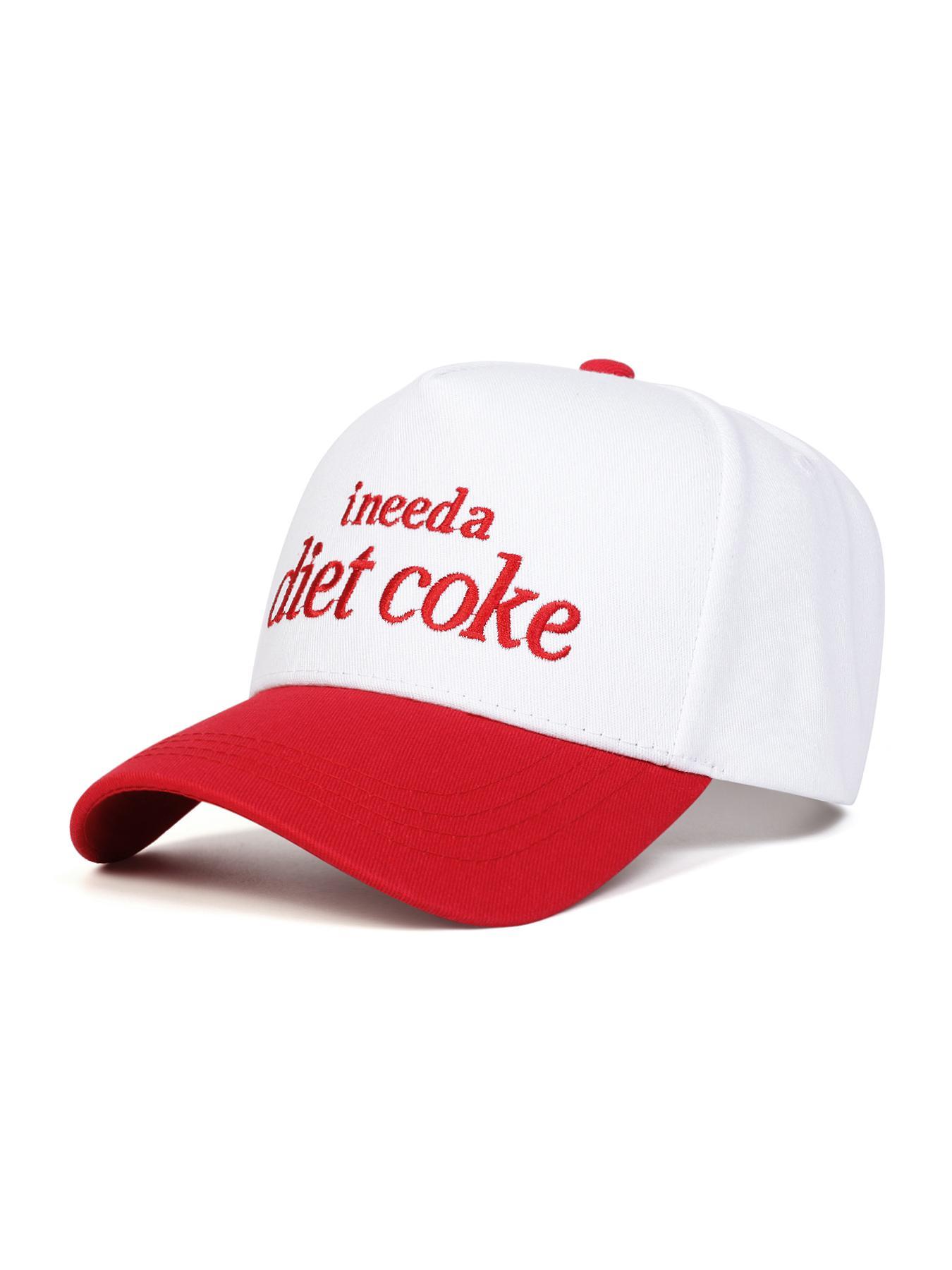 Unisex Diet Coke Five-Sided Baseball Cap, Adjustable Outdoor Sun Protection Hat, Casual Fitted Woven Fabric for Spring & Fall Travel, Quality Caps
