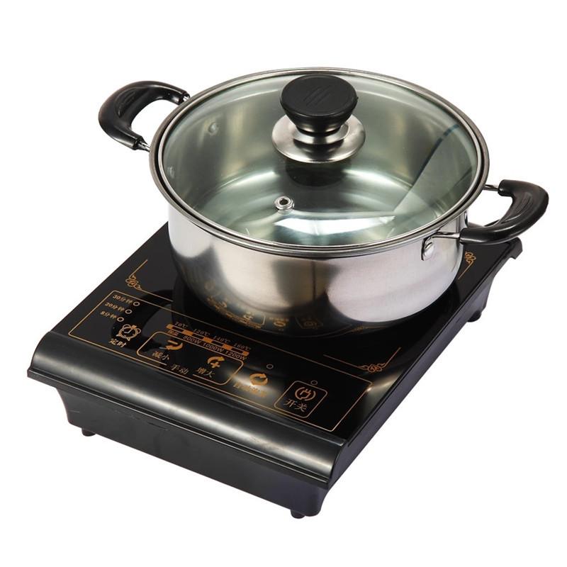 Square Mini Induction Cooker Hot Pot Stove Tea Boiler Touch Control Tea Maker