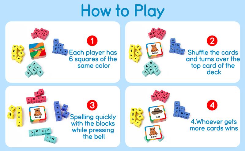 Word Race Cube - Preschool Wooden Alphabet Letter Blocks & Phonics ...