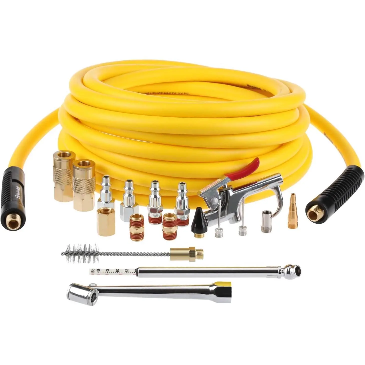 Air Compressor Accessories Kit, 19 Pieces with 25FT Hose, 3/8 Inch and 1/4 Inch Fittings