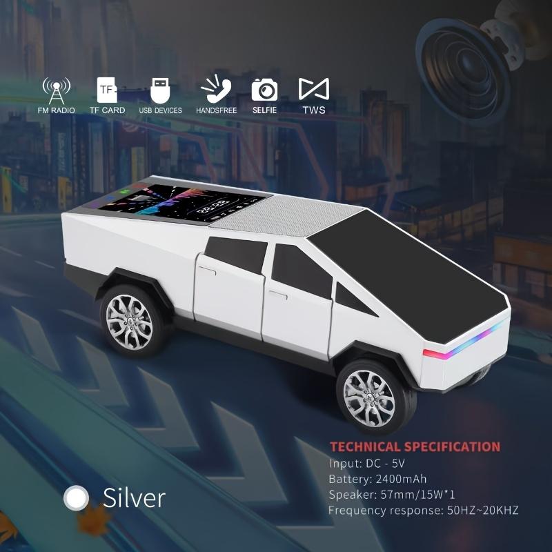 2026 personalized truck model speaker, dynamic color screen subwoofer wireless Bluetooth speaker, designed for car/truck/home/vehicle/party/outdoor model cars, suitable for various scenarios, Type-C interface, FM/TV tuner compatibility