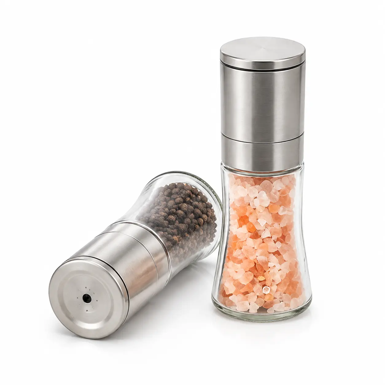 Premium Stainless Steel Manual Pepper Grinder for Kitchen Use – Adjustable Coarse to Fine Grinding, Durable Heavy-Duty Design, Refillable Seasoning Container, Ideal for Chefs and Home Cooks Seeking Consistent Flavor Control