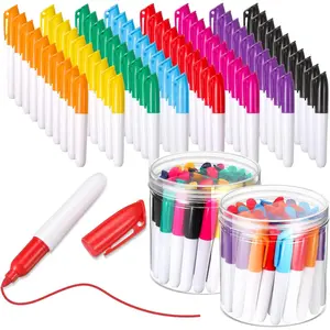 80 count Mini Dry Erase Markers for  Badge Mini Markers with Golf  Clips Golf Ball Point for Office Classroom Supplies