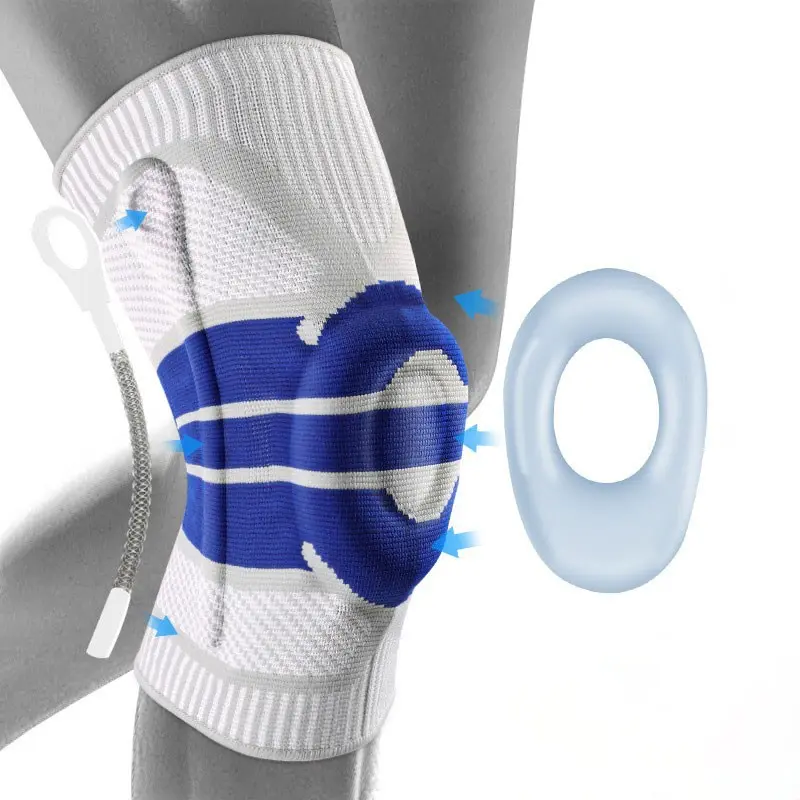 Patellar Support Sports Knee Brace, Professional Athletic Style, 360° Compression, Breathable Elastic Knit, Non-Slip Fit, Unisex Basketball Training Gear