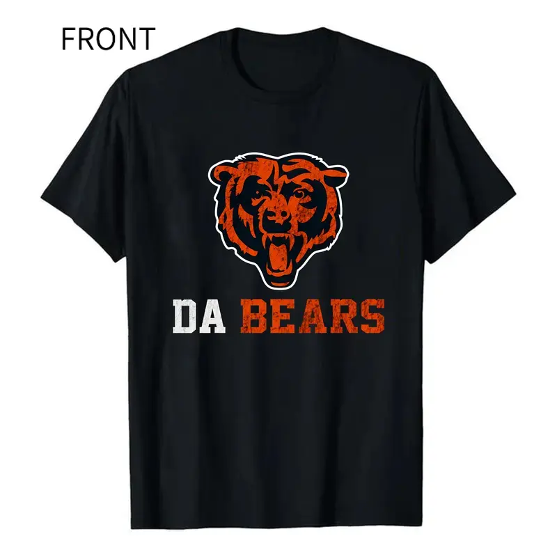 Unisex BEARS Graphic Tee with DA BEARS 100 Cotton Football Team Inspirational Shirt for Game Day Perfect Football Fan Gift