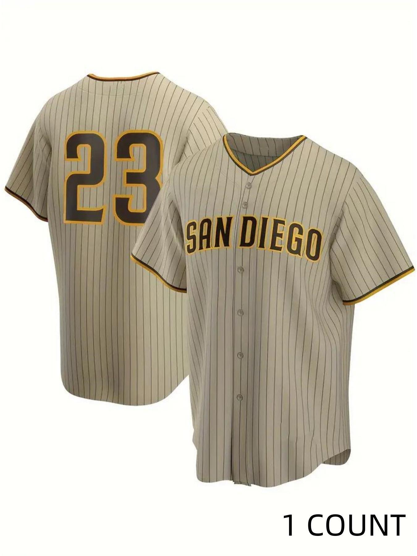 Men's Baseball Jersey, Breathable V Neck Short Sleeve Embroidered Baseball Top, Retro Letter Design for Training, Competition, and Casual Wear, Jersey Tee, Athletic Apparel