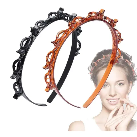 Cute Hair Clip Decor Hairband , Novelty Multifunction Hair Hoop with Clips, Fashionable Hair Accessories for Women, Minimalist Headwear, Trendy Hair Hoop, Hair Accessory Headband