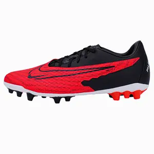 Nike Phantom GX Academy AG Soccer Cleats for Men – Red and Black, Artificial Grass, Non-Slip, Casual Styling Verifiable, with credentials and supporting global authentication