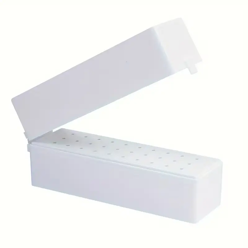 Nail Drill Bit Organizer, 30 Slot Storage Box for Nail Drill Bits, Manicure Tool Holder & Display Case for Salon Use
