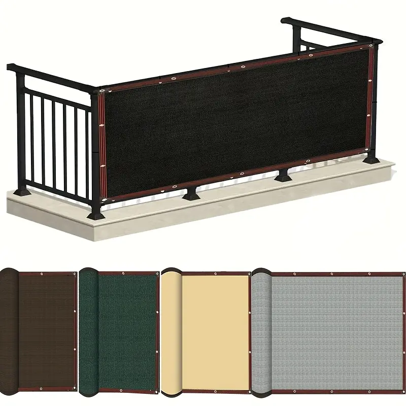 1 piece of balcony privacy screen - 80% sun shading rate, windproof and dustproof mesh fabric, suitable for outdoor terraces, balconies, and pool decks, Outdoor Patio Sunshade