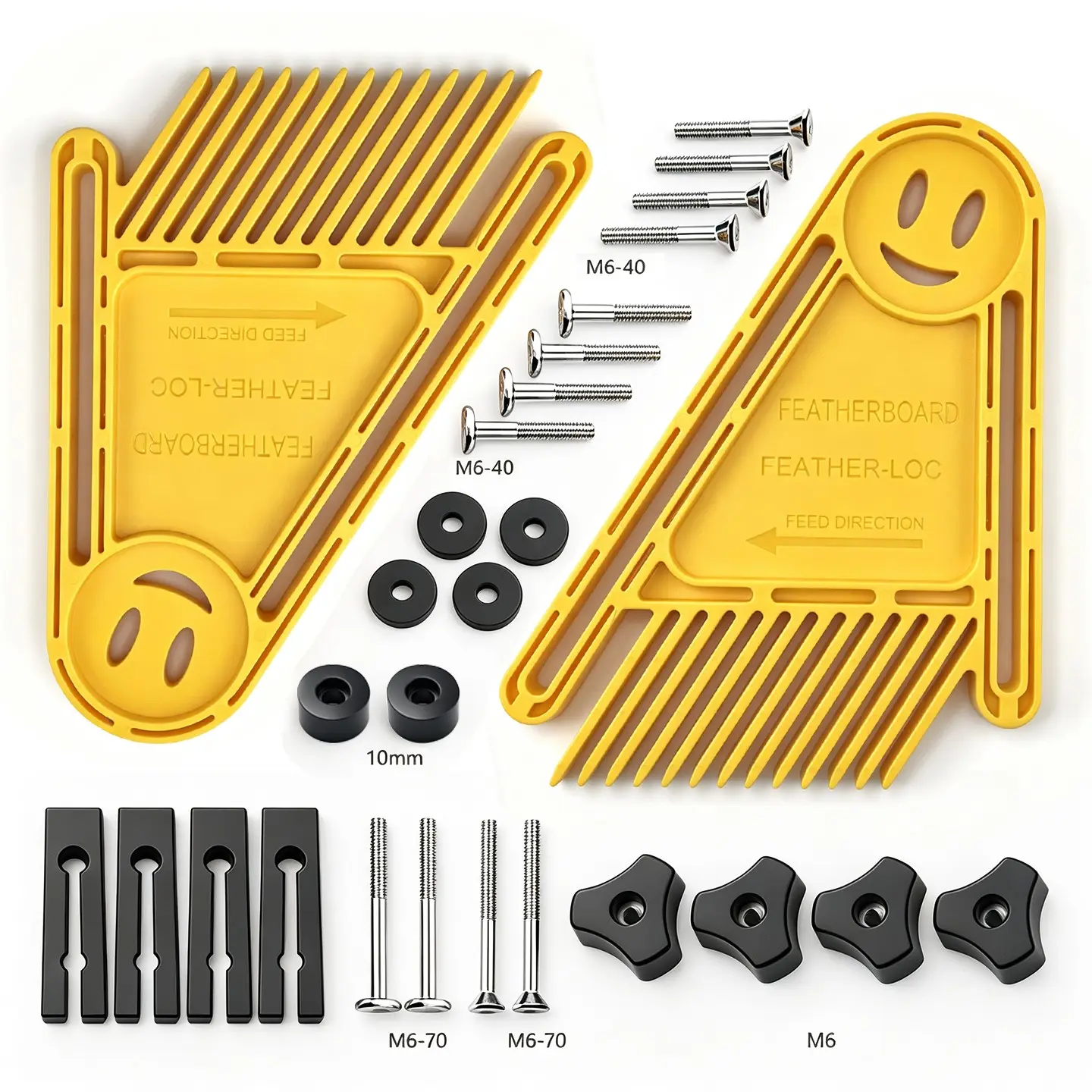 2-Piece Woodworking Safety Feather Board, Anti-Rebound Clamp for Precise Cutting, Suitable for Table Saw, Carving Machine, Band Saw