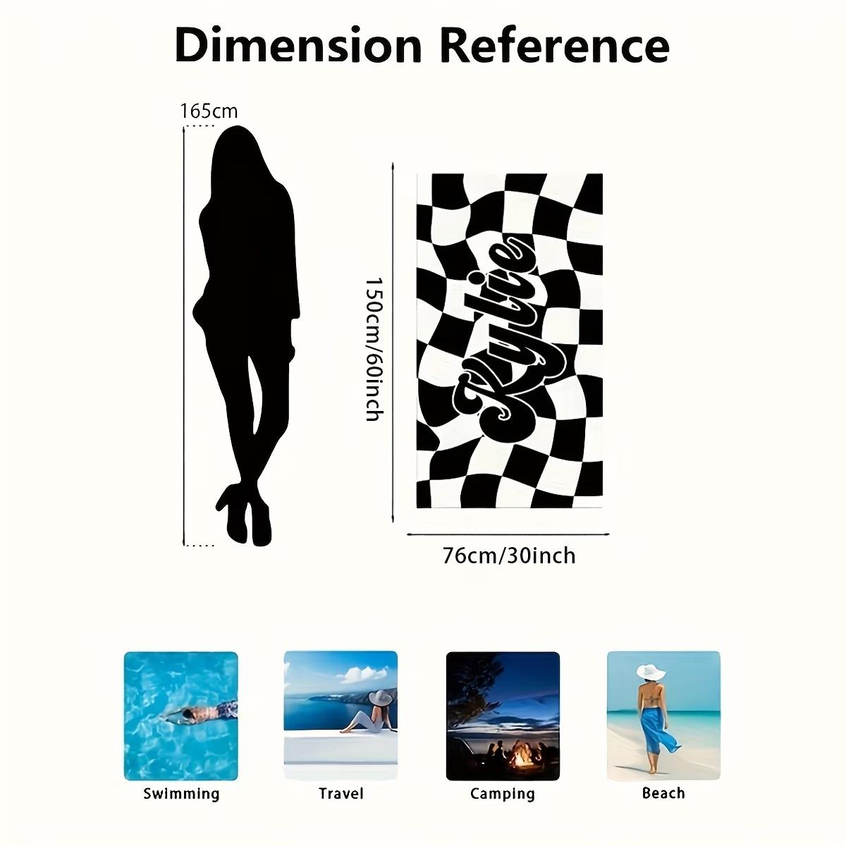 1pc a Patterned Beach Towel, an Microfiber Mat That Is Highly Absorbent, Ideal for Travel, Swimming Pools, Diving, Surfing, Yoga, And Camping, Usable in Any Season