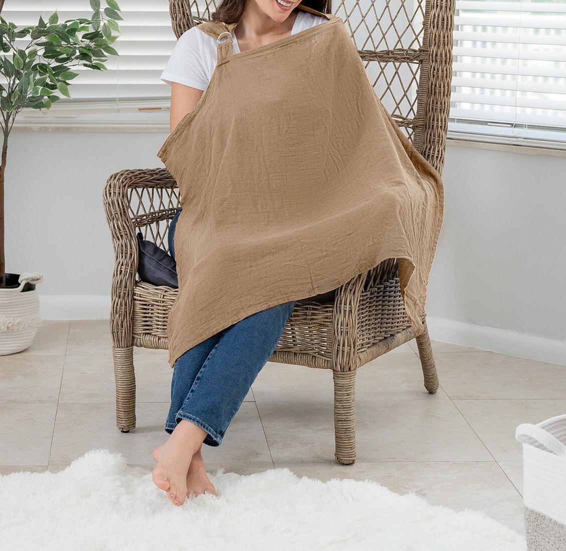 Adjustable Nursing Cover!Breathable Cotton for Discreet Feeding 🤱