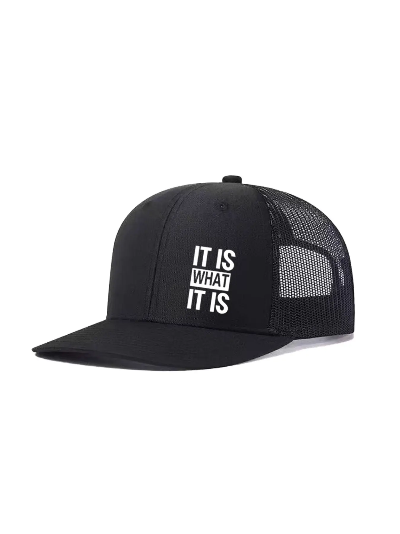 Unisex Baseball Cap with Letter Printing, Mesh Design, Slight Curve Brim, Adjustable Fit, Ideal for Men & Women, All-Season Wear, Mesh Hat, Adjustable Casual Hats
