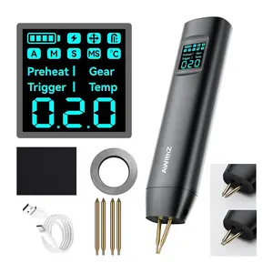HD2 Spot Welder with Double-ended Replaceable Tips, 90-LEVEL Dual Pulse Welding for 18650 Batteries, Phone Battery, 0.2MM Nickel Sheet, Lcd Display, Portable