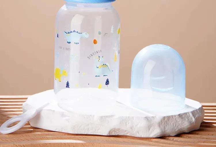 OEM Baby Bottle for Newborn Kittens & Puppies PP Food Grade Silicone Feeder with Cartoon Animal Print Nipple Cat Supplies