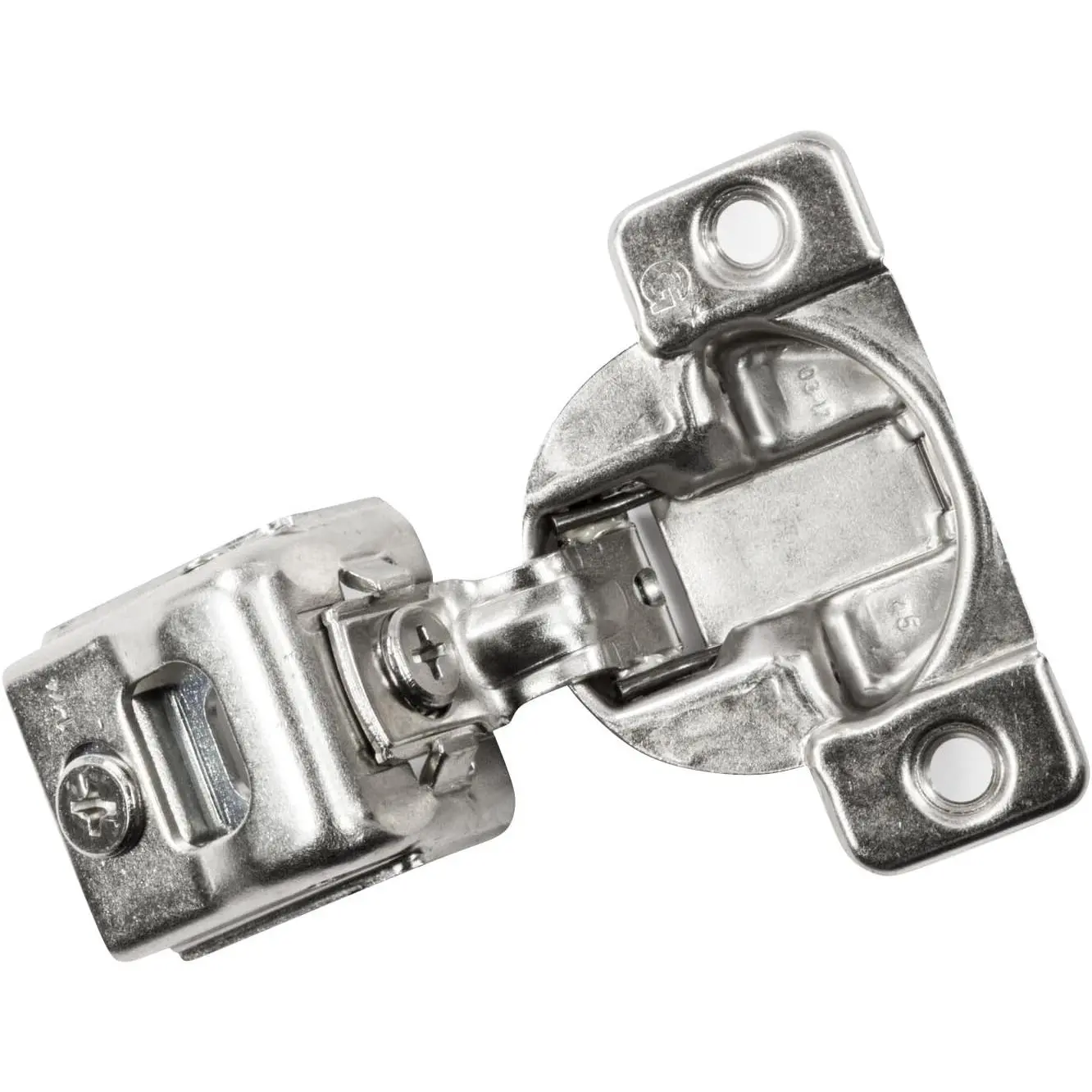 2 Pack  Hardware Grass TEC 864 108  1-1/4" Overlay Self Close Screw  Compact Cabinet Hinge 04493-15 3-Way Adjustment 45mm Screw Hole