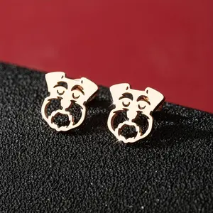 1pc Cute Dog-Themed Stud Earrings, Fashionable Animal Earrings for Women, Perfect for Parties And Weddings