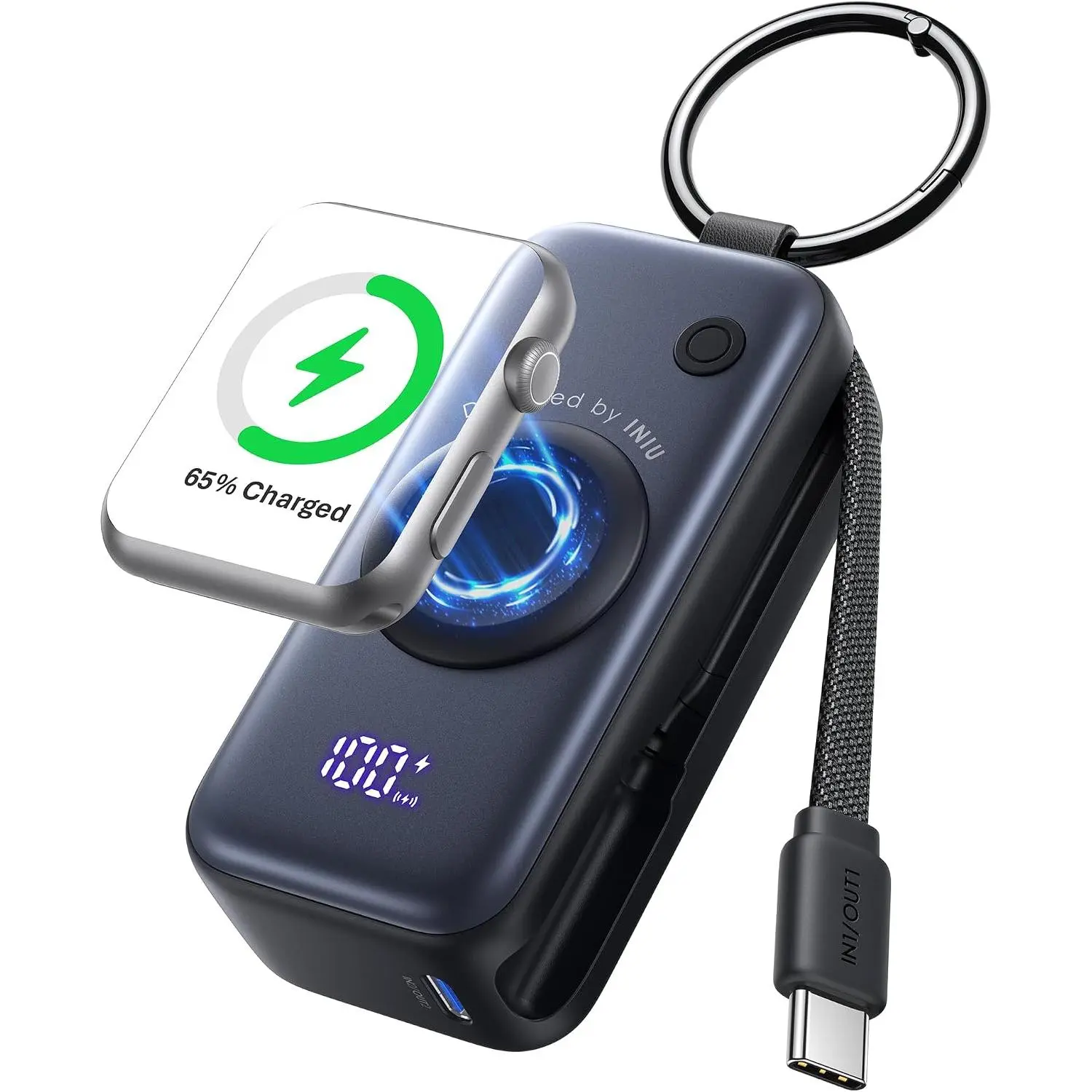 20W SnapGo Portable Charger, 5000mAh Mini Power Bank for Apple Watch