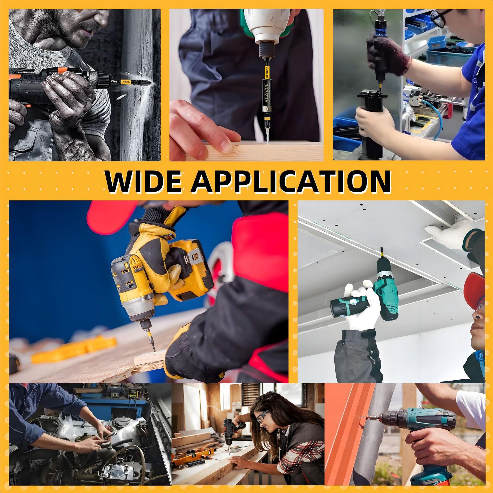 Kezhide Size:5PCS 3Inches Impact Magnetic Screwdriver Bit Holders, S2 Alloy Steel Hex Shank Extension Socket Drill Bit Holder