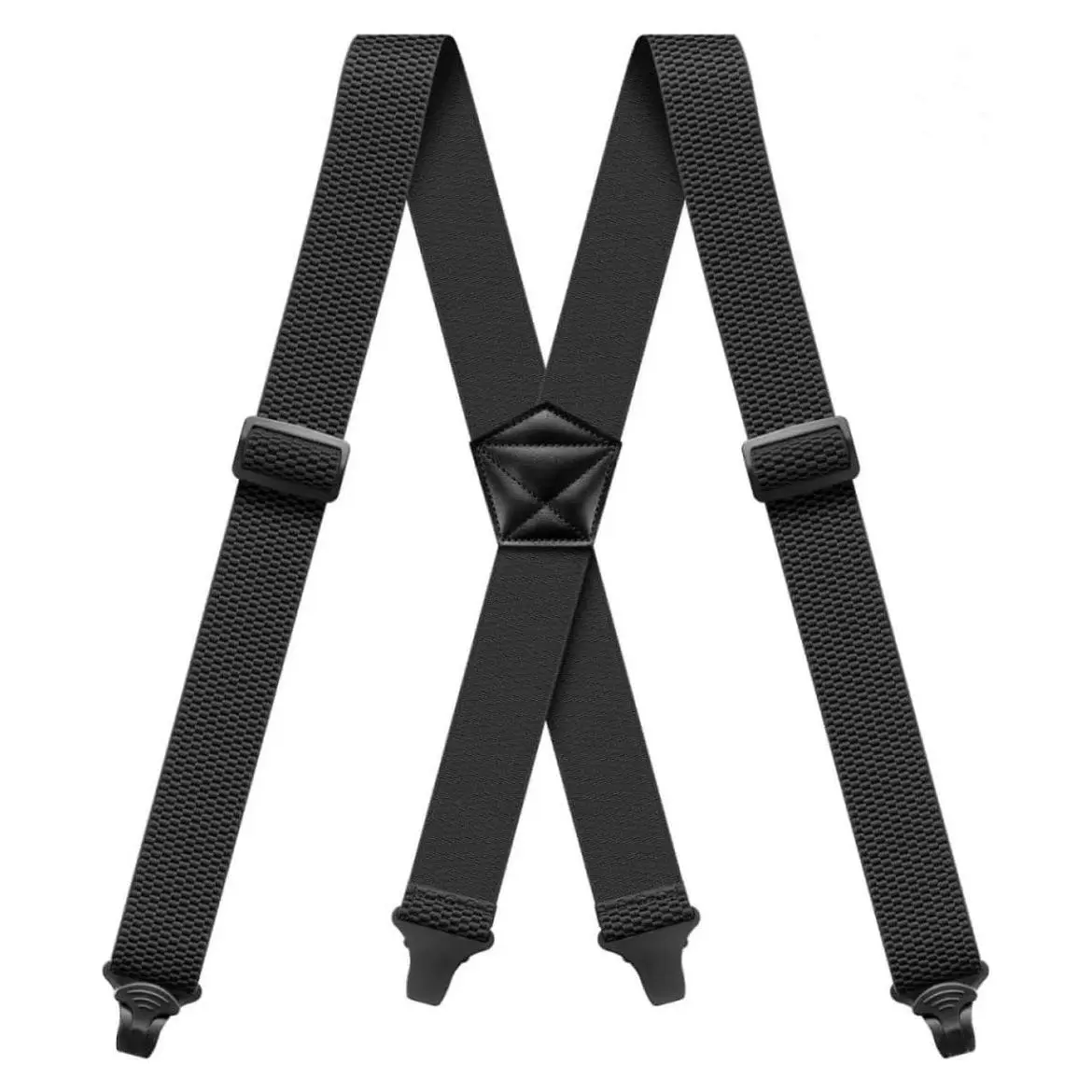 Men's Heavy Duty Hidden Suspenders - Airport Friendly Work Braces with Plastic Gripper Clasps for TrousersGift