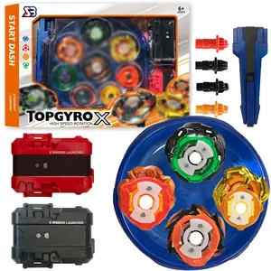 New Bx Battle Gyro Set, Color Box Set, Includes 4 New Bx Gyros, 2 Launchers, 1 Handle, Small Gyro Arena, Perfect Gift