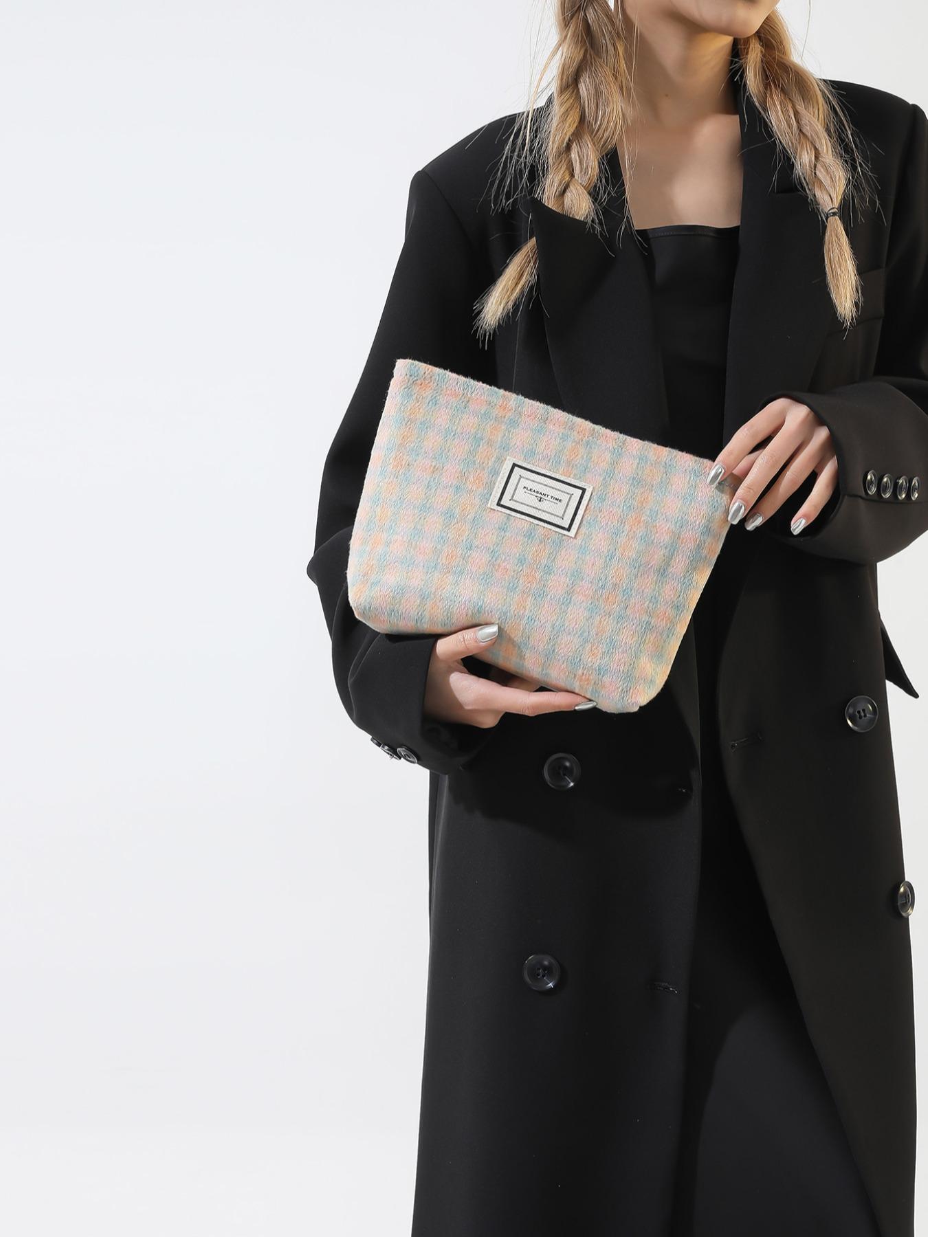 Floral Embroidery Makeup Bag, Large Capacity Cosmetic Storage Bag, Fashionable Travel Bag For Women, Zip