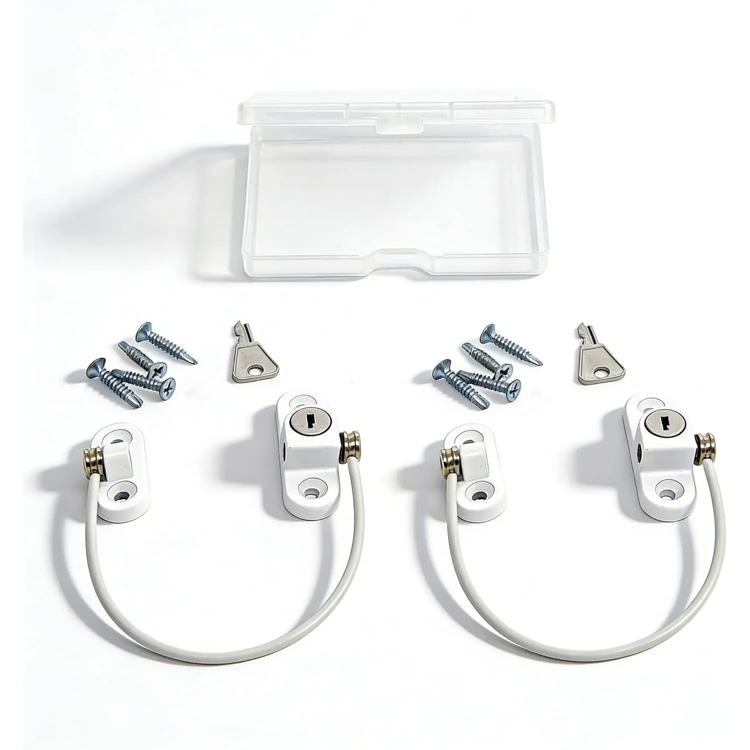 Window Restrictor Locks,Door and Window Opening Restrictor,Sliding Window  Locks with ,Suitable for , Office, Hotel, Factory, and Other Anti- , with Box