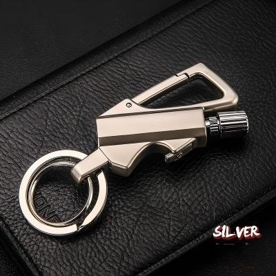 Multifunctional Portable Keychain - Bottle Opener, Lighter, Keychain - Black, Silver, and Gold