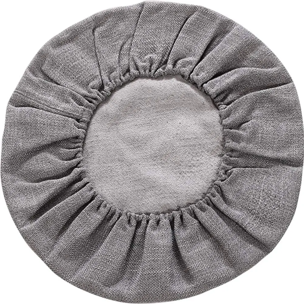 Round Floor Pillow Cover Tatami Floor Cushion Cover Straw Japanese Futon Cover Meditation Seating Ottoman Throw Protector for Living Room Indoor Outdoor Gray,23.62 inches