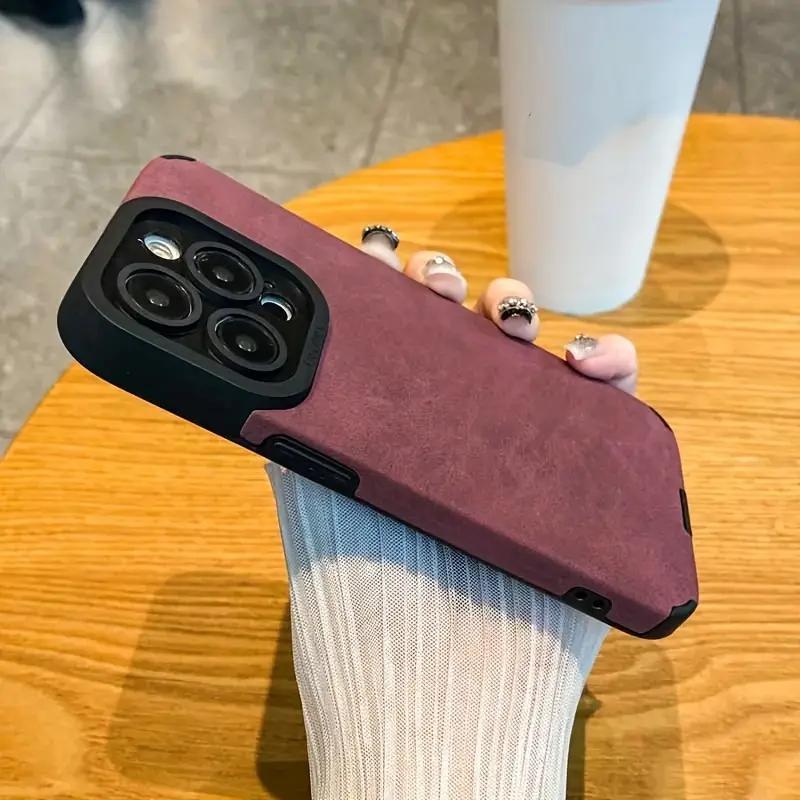 2026 New Fashion Luxurious Imitation Deer Skin Matte Phone Case, Soft Shockproof Cover for iPhone 17 Pro Max, 16, 15, 14 Plus, 13, 12 Pro Max