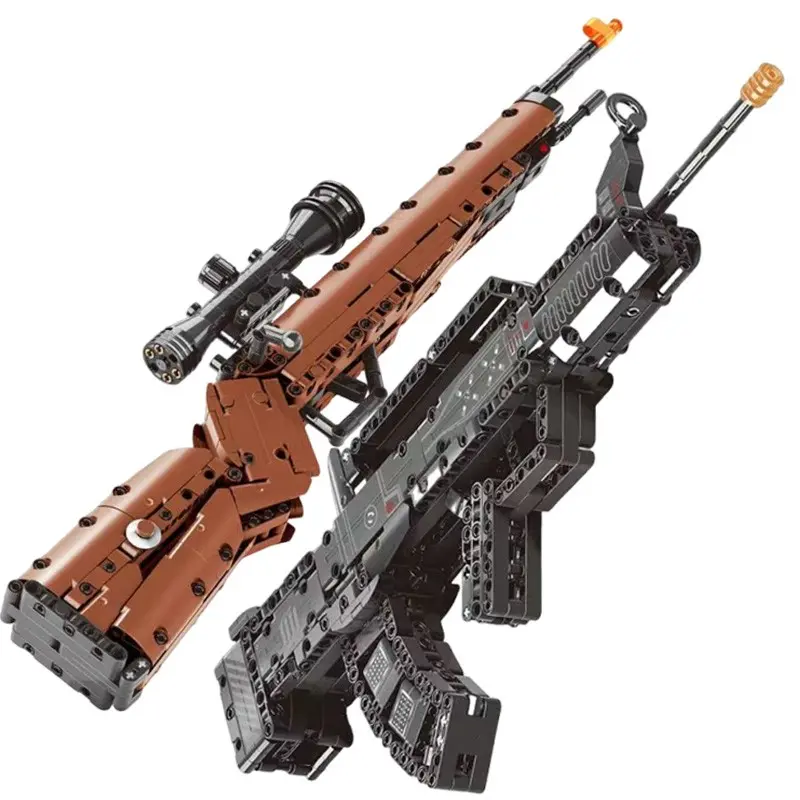High-Difficulty Building Block Gun Set, 98k & 95 Model Guns, Desktop Decoration, Perfect Gift for Birthdays, Christmas, New Year