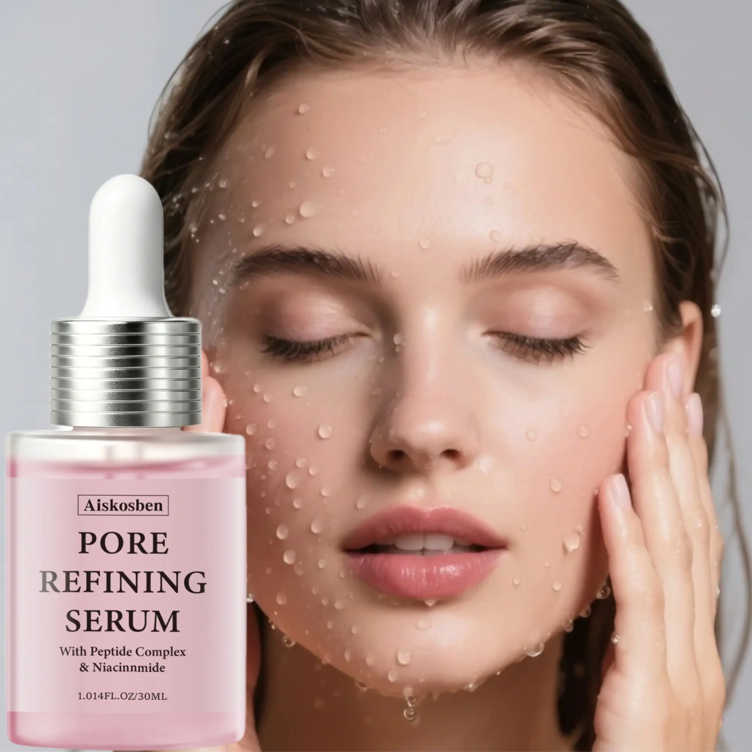 Niacinamide Peptide Serum, Salicylic Acid Hydrating Face Essence, Improves Uneven Skin Tone, Boosts Elasticity, Long-Lasting Moisture, 30ML