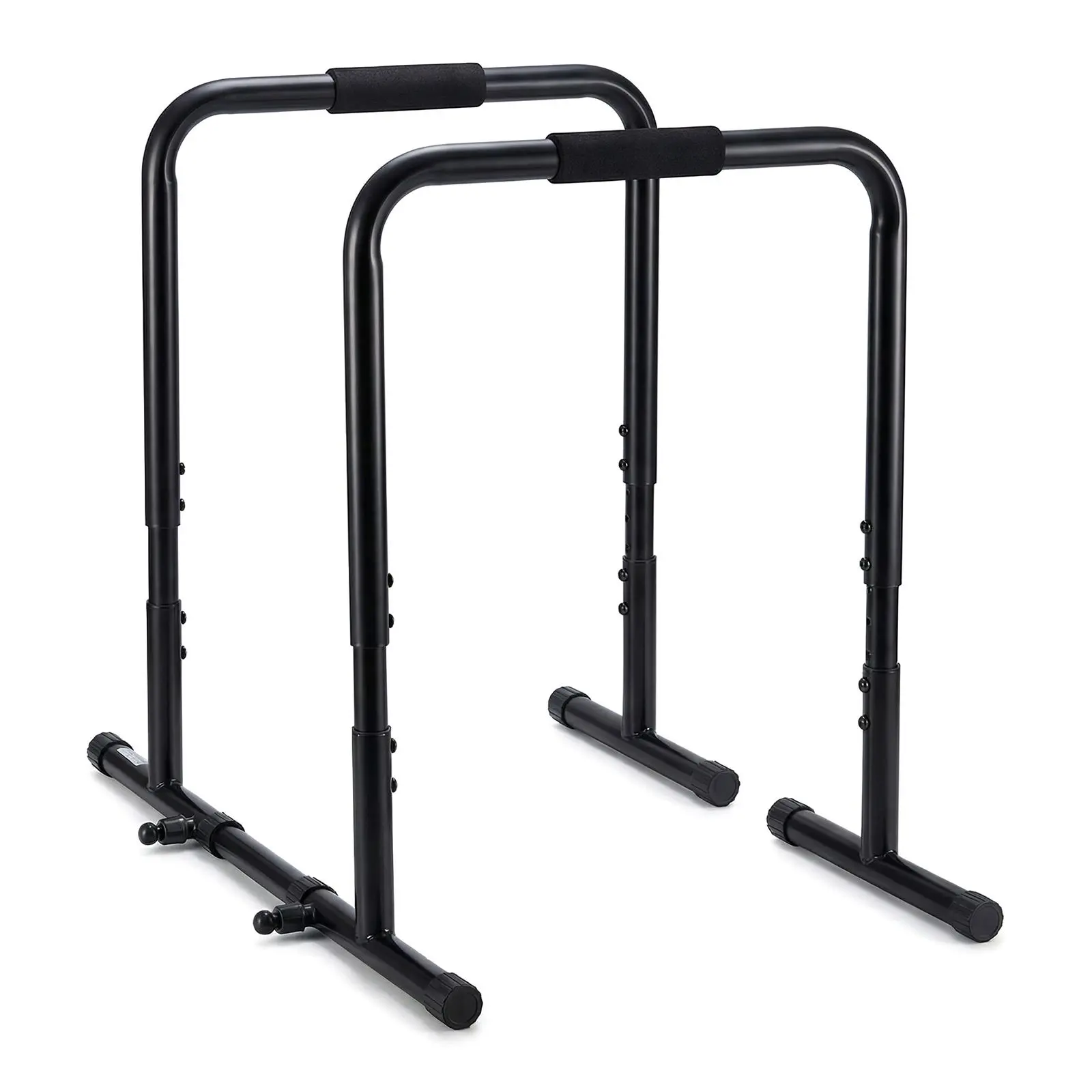 Heavy-Duty Dip Station Parallel Bars, Adjustable Strength Training Equipment with Steel Frame for Home Gym, Supports All Body Types, 400 lbs Capacity, Anti-Slip Base and Padded Grips, Sturdy
