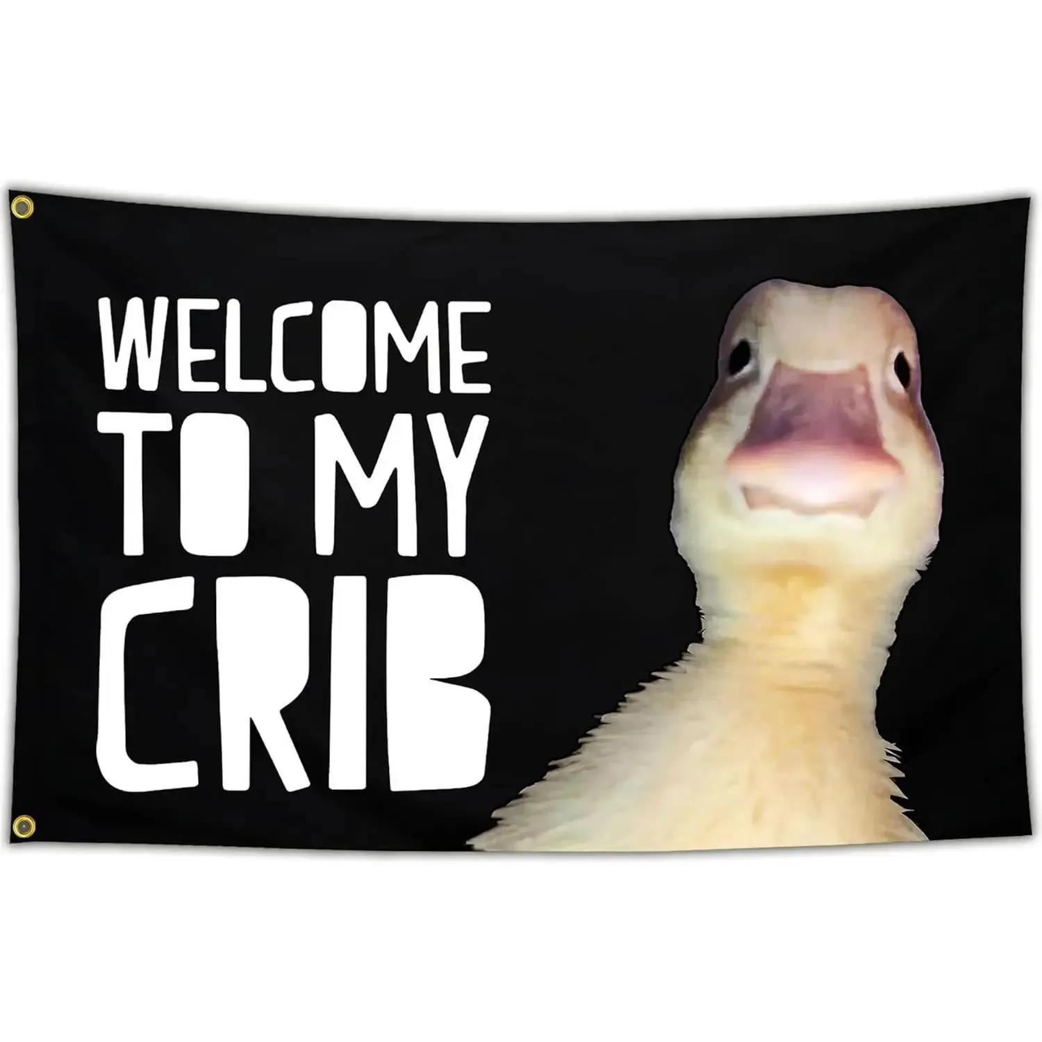 Funny Duck Meme Tapestry Flag Mache Washable Home Decor with Free Hooks, Livg Room Wall Decor, Cool Stuff for Your Bedroom, Brighteng Room Inspo Gi for College Guys' Dorm